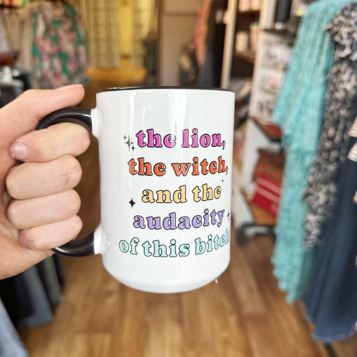 The Lion the Witch and the Audacity Funny Coffee Mug - 15 oz