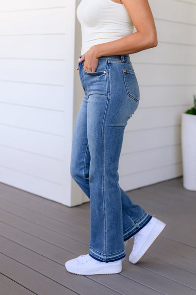 Beatrice High Rise Control Top Release Hem Slim Bootcut Jeans