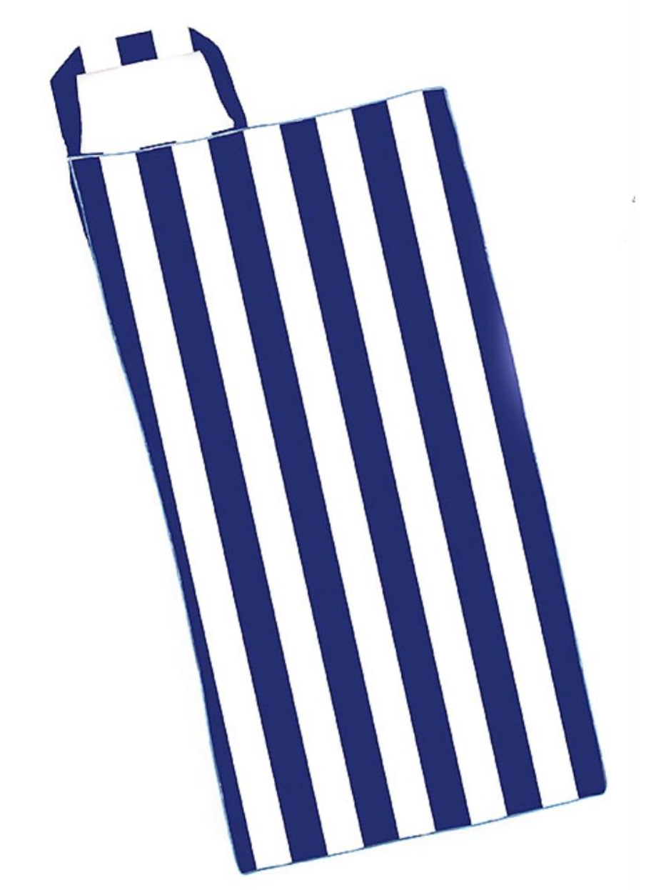 Keep It Simple 2-in-1 Beach Towel and Tote in Navy Stripe