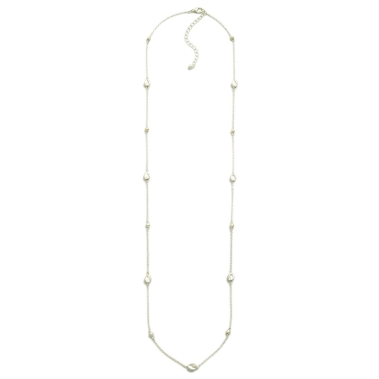 Oh So Dainty Long Necklace in Silver