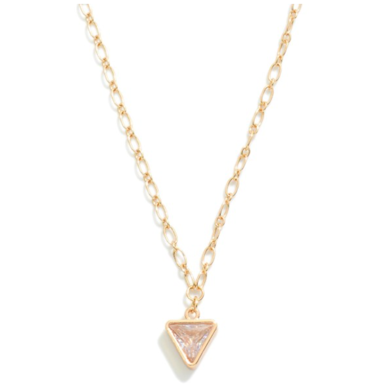 Try Your Best Triangle Pendant Necklace