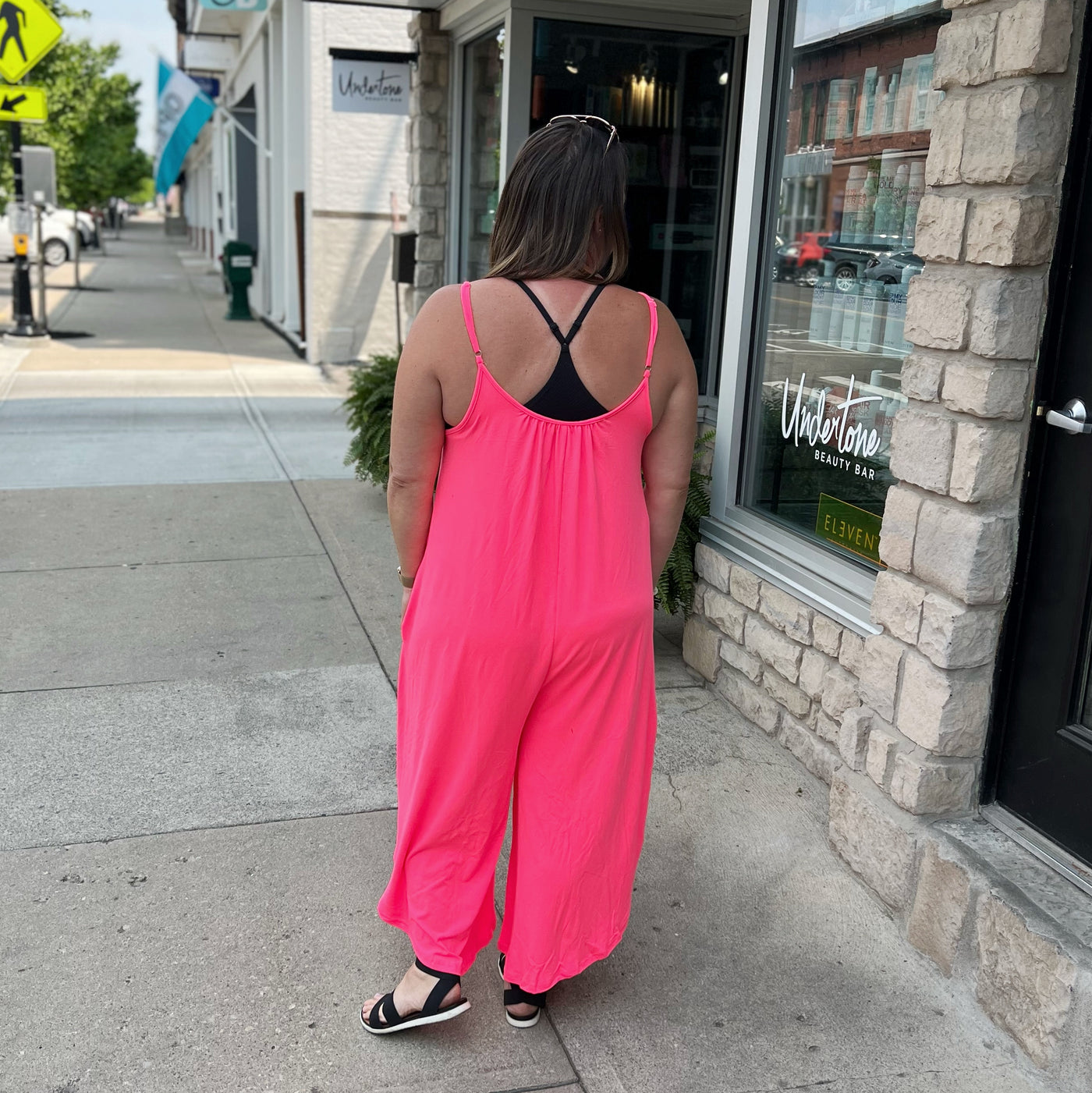 Passionate One Hot Pink Baggy Romper
