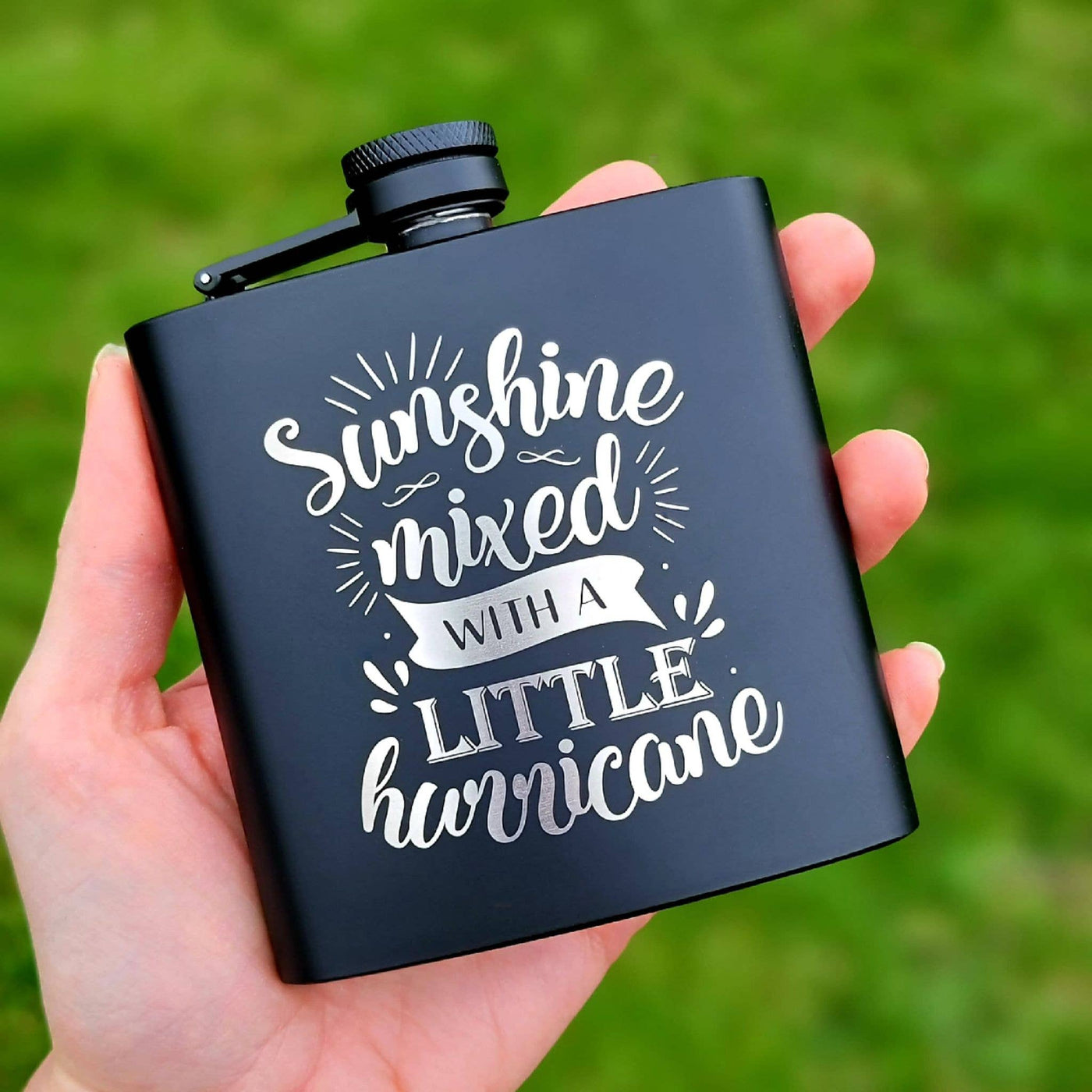 Metal Flask- Sunshine Mixed With A Little Hurricane