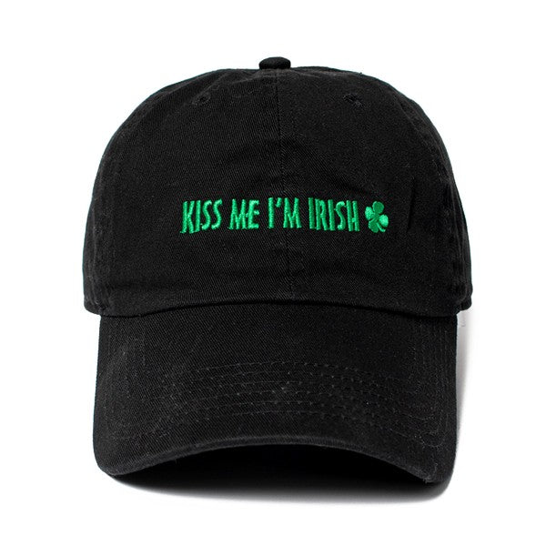 Kiss Me I'm Irish Black Hat