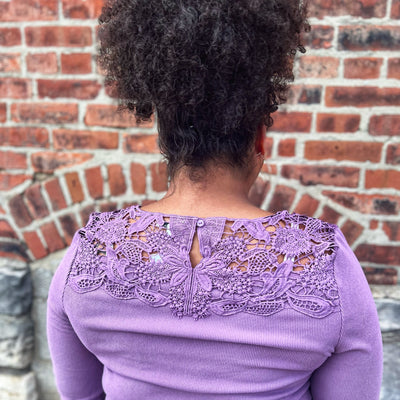 Lavender Fields Lace Detail Top