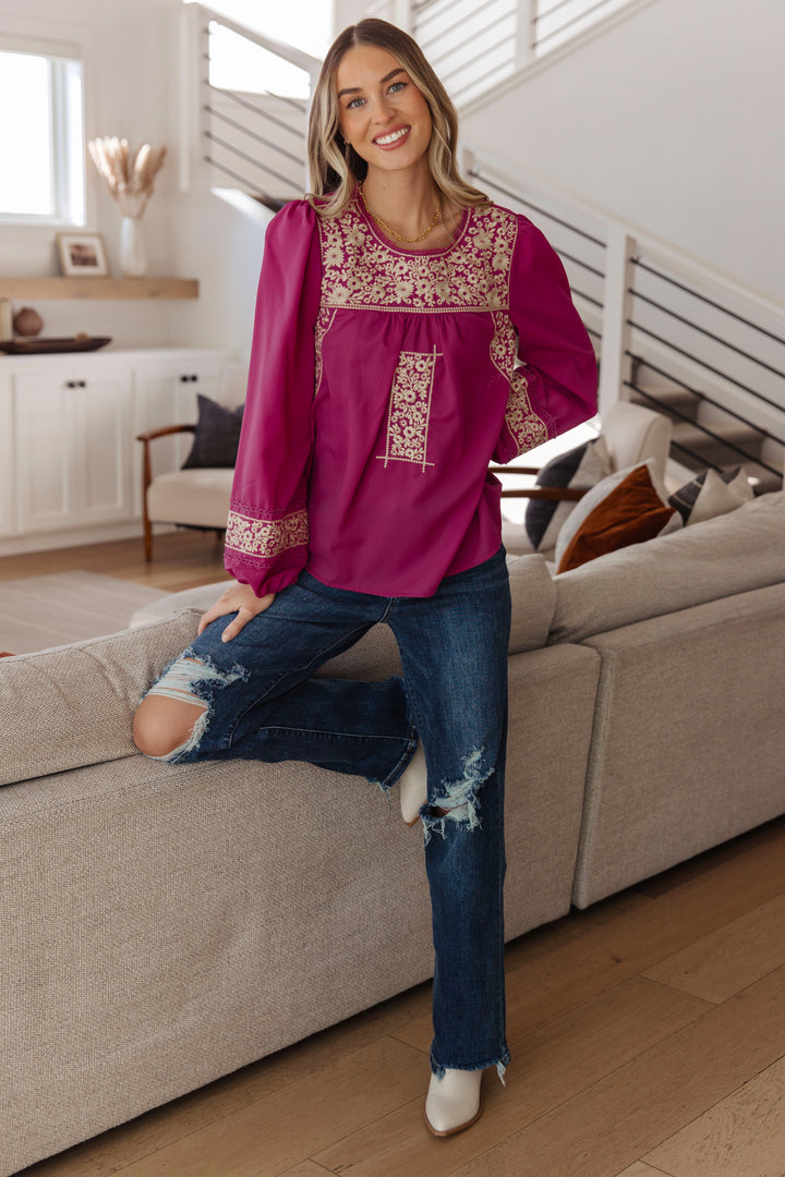 Rodeo Queen Embroidered Blouse