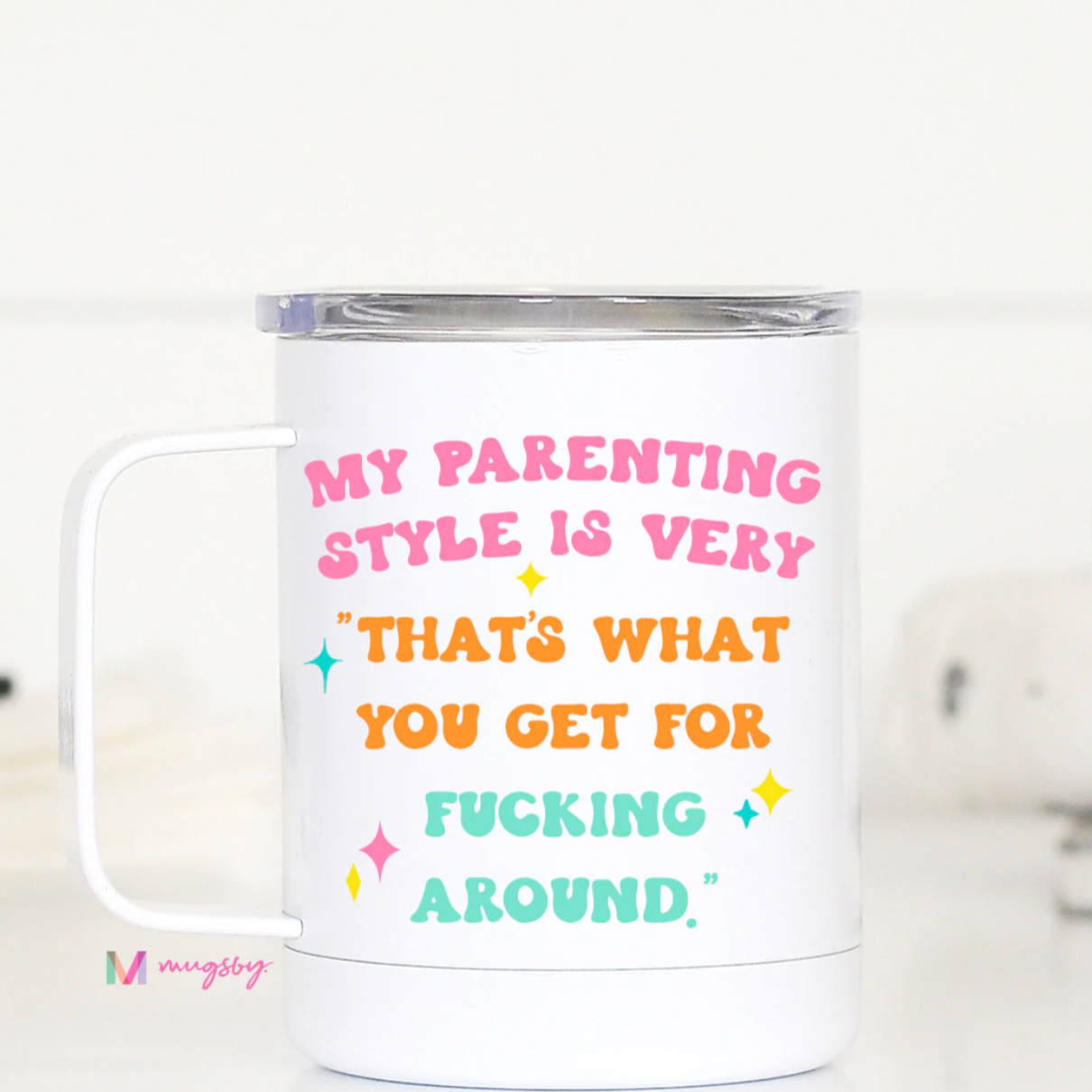 My Parenting Style Travel Cup With Handle - 12 oz