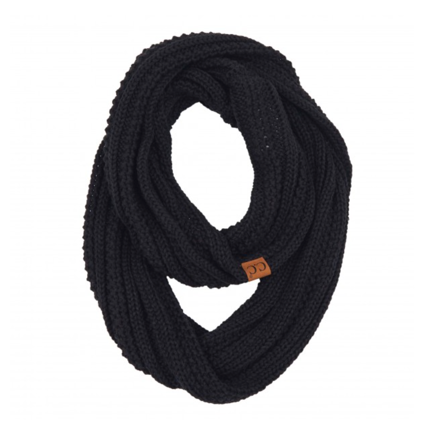 Infinity Means Forever Infinity Scarf - Black