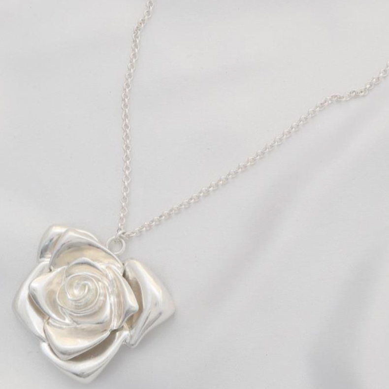 A Rose By Any Other Name Necklace - Silver