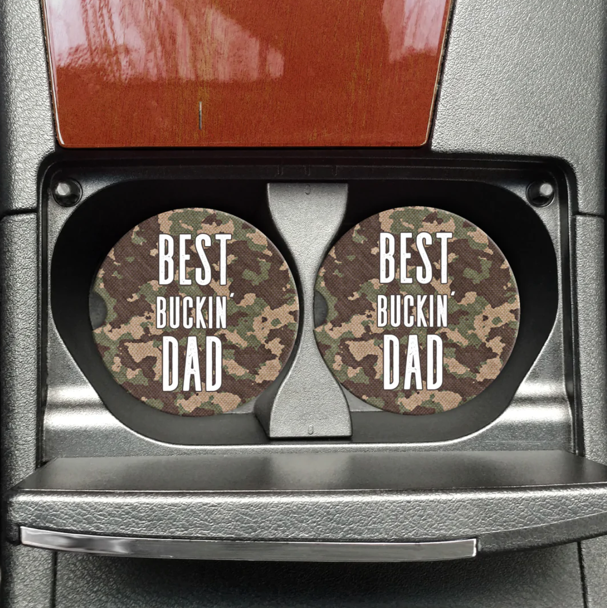 Best Buckin Dad Car Coaster