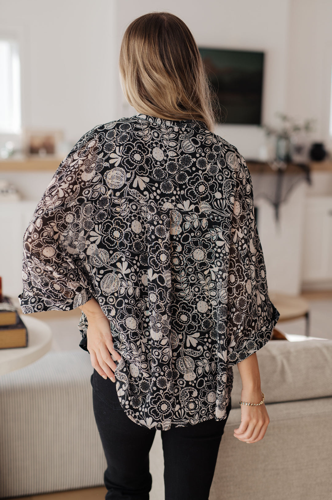 Work All Day Floral Top